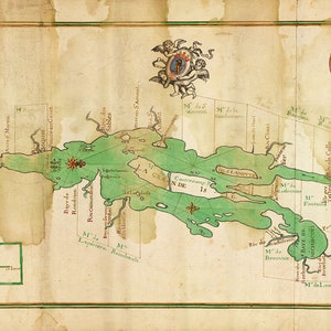 1740 Map of Lake Champlain New York Vermont