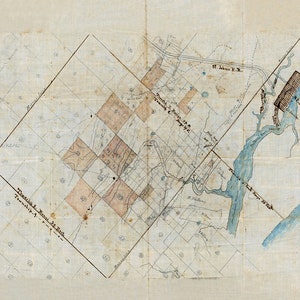 1865-Karte der Saint Augustine Region Moultrie Creek in Saint Johns County, Florida