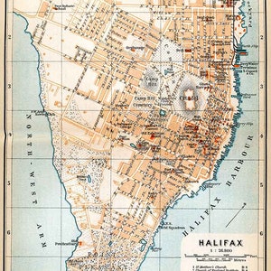 1907 Plan de Halifax, Nouvelle-Écosse, Canada
