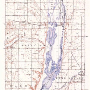 1915 Topo Map of White Rock South Dakota Minnesota