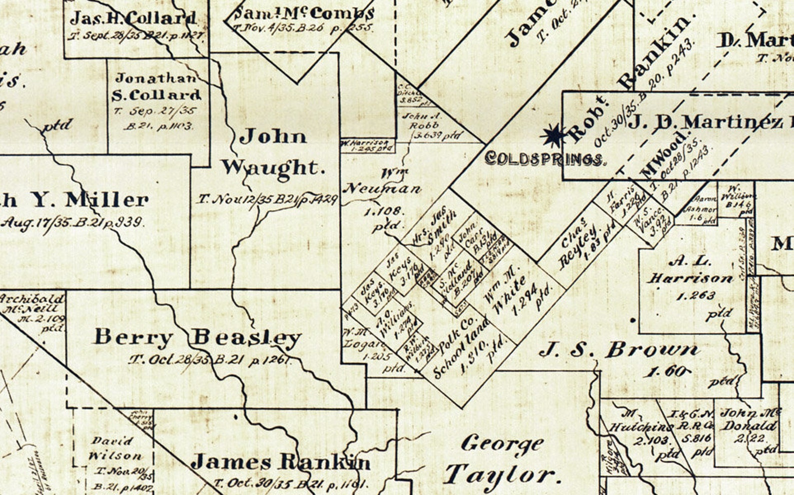 1914 Map of San Jacinto County Texas Goldsprings Etsy 日本