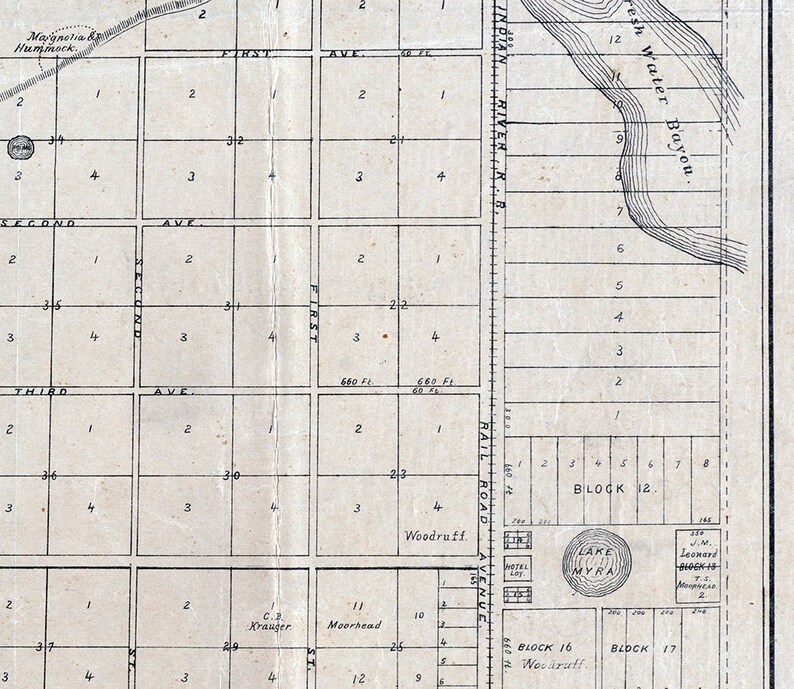 1882 Map of Satsuma Putnam County Florida Saint Johns River Etsy