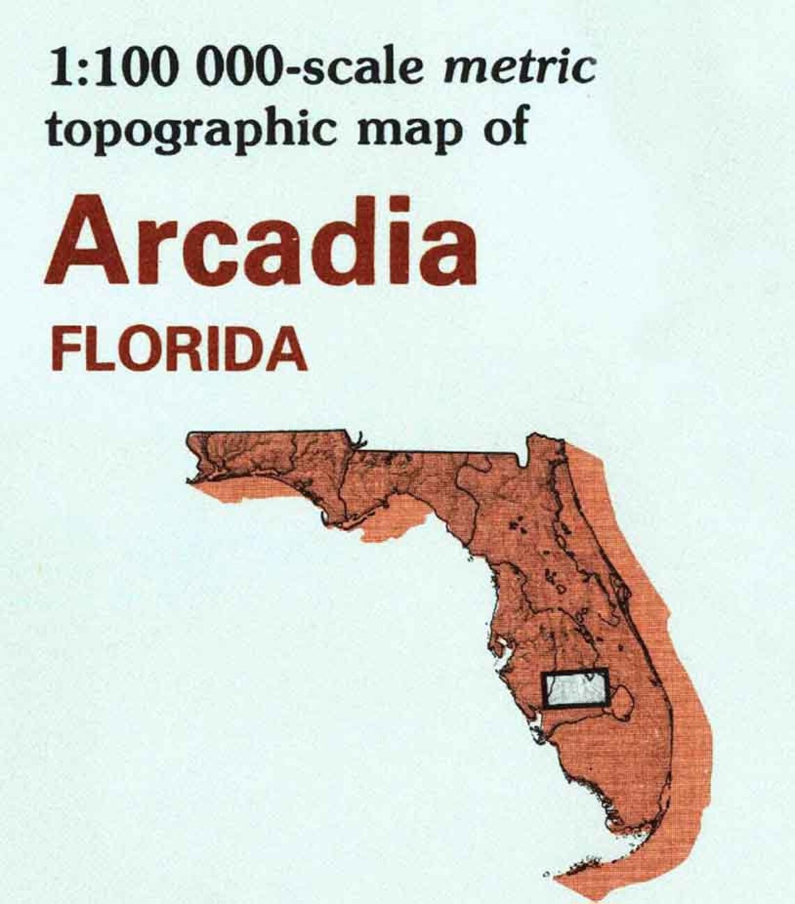 1978 Topo Map of Arcadia Florida Quadrangle Lake Placid Etsy
