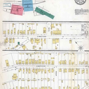 1897 Town Map of Glen Lyon Luzerne County Pennsylvania