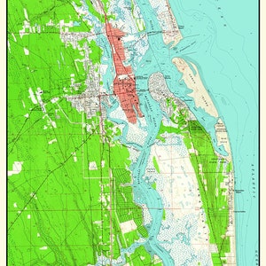 1961 Map of Saint Augustine Florida