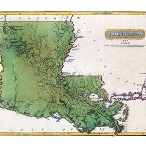 1816 Map of Louisiana