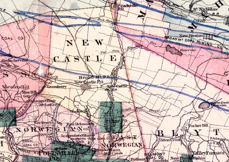 1875 Map of Schuylkill County Pennsylvania image 3