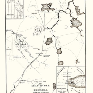 1835 Map of the Florida Seminole Wars