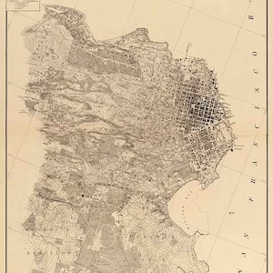 1893-Karte von San Francisco Kalifornien Alcatraz