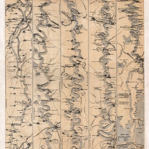 1861 Map of the Mississippi River