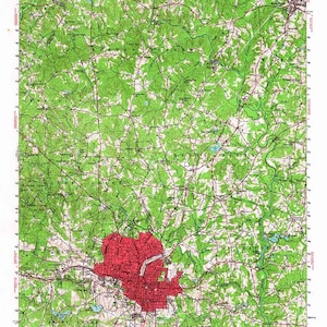 1951 Topo Karte von Raleger North Carolina Spur Forest
