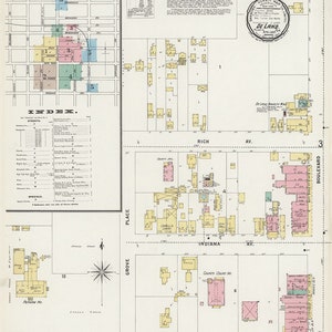 1897 Stadtplan von De Land Volusia County Florida