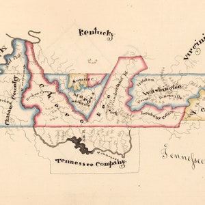 1819 Map of Tennessee