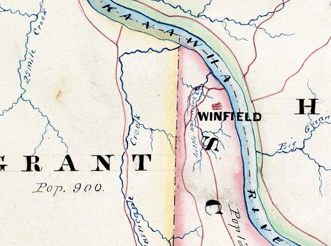 1889 Map of Putnam County West Virginia Etsy