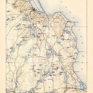 1889 Topo Karte von Plymouth Massachusetts Quadrangle