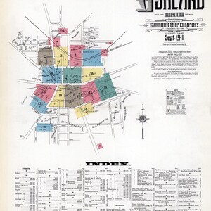1911 Town Map of Ashland Ohio