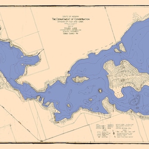 1925 Carte du comté de Sylvan Lake Noble, Indiana