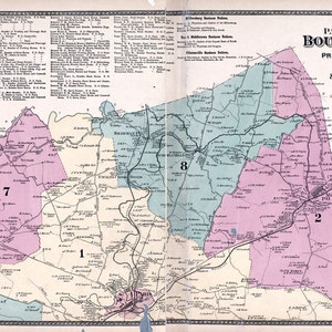 1877 Map of Bourbon County Kentucky 2 Map Set
