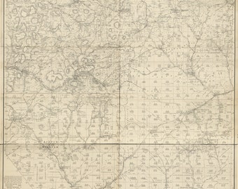 1893 Farm Line Map of Potter County Pa from actual surveys