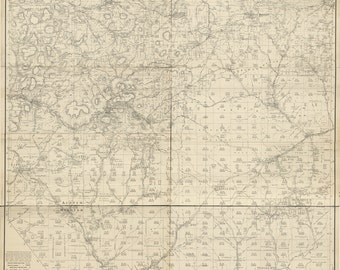 1893 Farm Line Map von Potter County PA von aktuellen Vermessungen