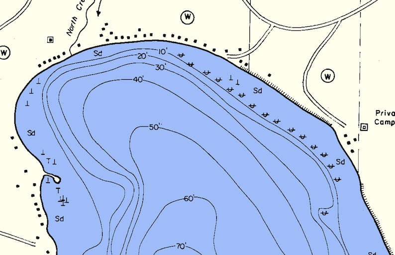 1969 Map of Trout Lake Vilas County Wisconsin Etsy