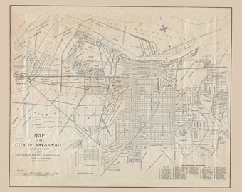 1910 Map of Savannah Georgia