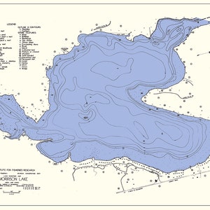 1941 Map of Morrison Lake Branch County Michigan