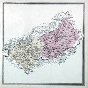 1862-Karte von Rockland und Ruscombmanor Township Berks County Pennsylvania