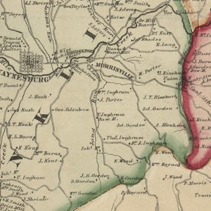 1865 McConnells Map of Greene County PA image 5