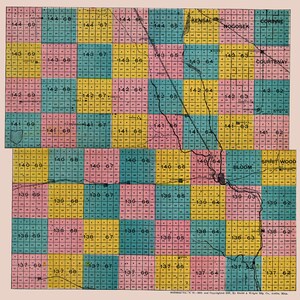 1907 Map of Stutsman County North Dakota