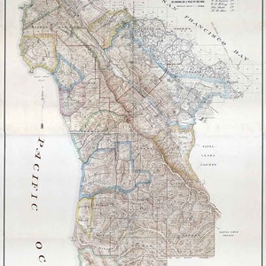 1894 Map of San Mateo County California