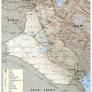 2002 Map of Iraq&#39;s Oil and Gas Infrastructure