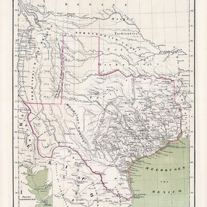 1859 Map of Texas