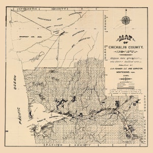 1893-Karte von Chehalis County, Washington