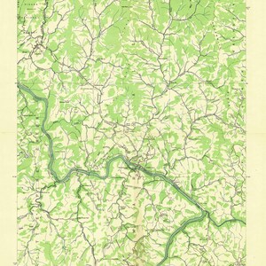 1936 Topo Map of Marshall North Carolina