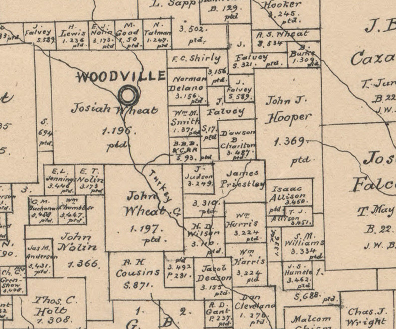 1879 Farm Line Map of Tyler County Texas Etsy