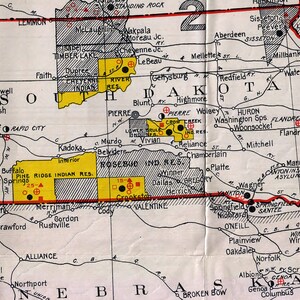 1920 Map of Indian Reservations West of the Mississippi River - Etsy