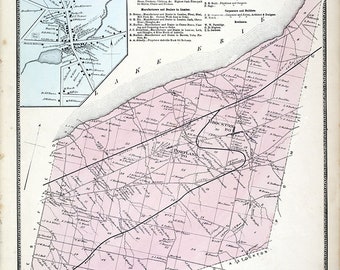 1867 Map of Portland Township Chautauqua County New York