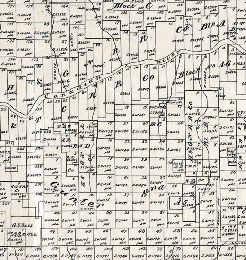 1888 Farm Line Map of Roberts County Texas Etsy