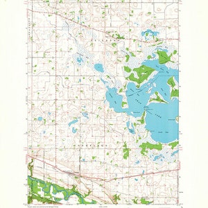 1964 Topo Karte von Courtland Minnesota Quadrangle Swan Lake