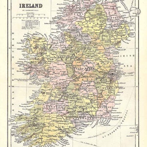 1874 Map of Ireland