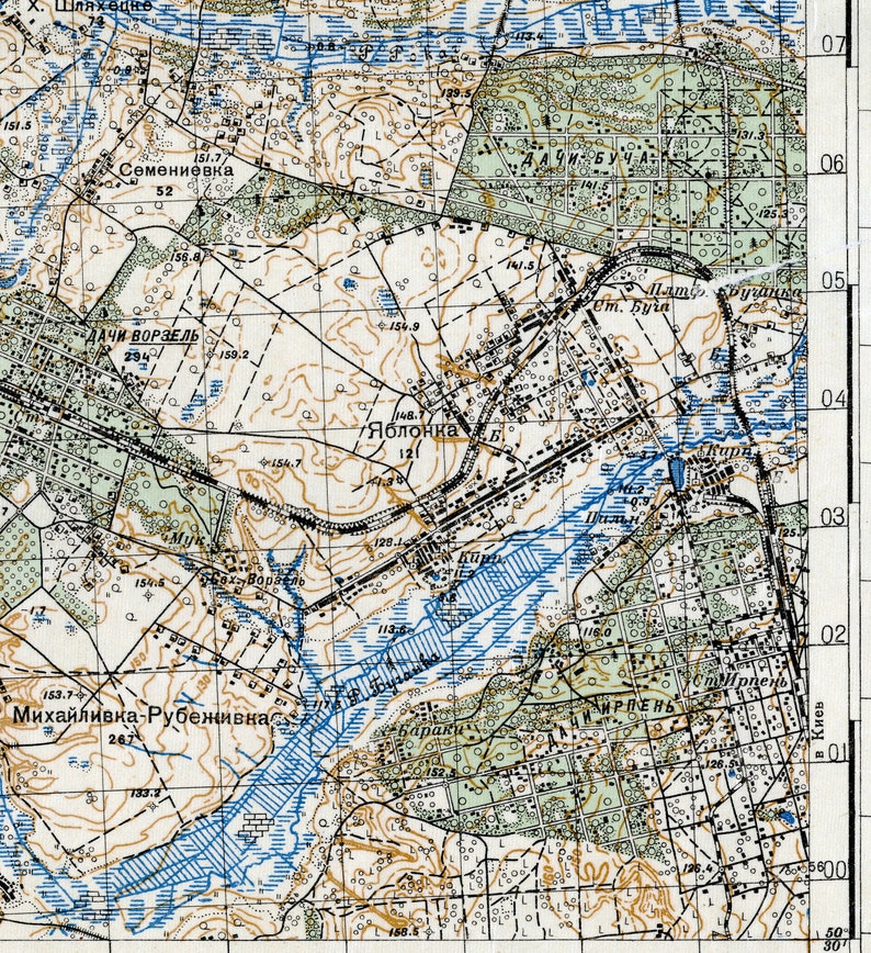 1933 Map of Irpin Kiev Oblast Ukraine Etsy Australia