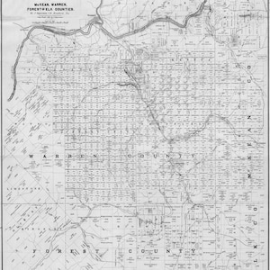 1881 Öl gut Karte von McKean Warren Forest & Elk Counties PA