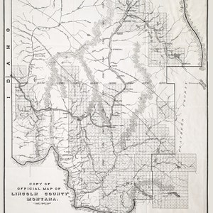 Carte du comté de Lincoln, Montana, 1910