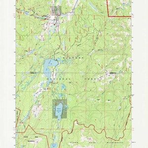 Carte topographique 1993 de Park Reservoir, Wyoming, WY, forêt de Cloud Peak, Bighorn