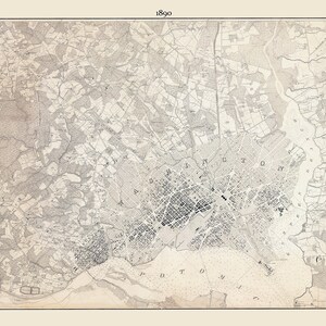 1890 Landkarte von Washington DC