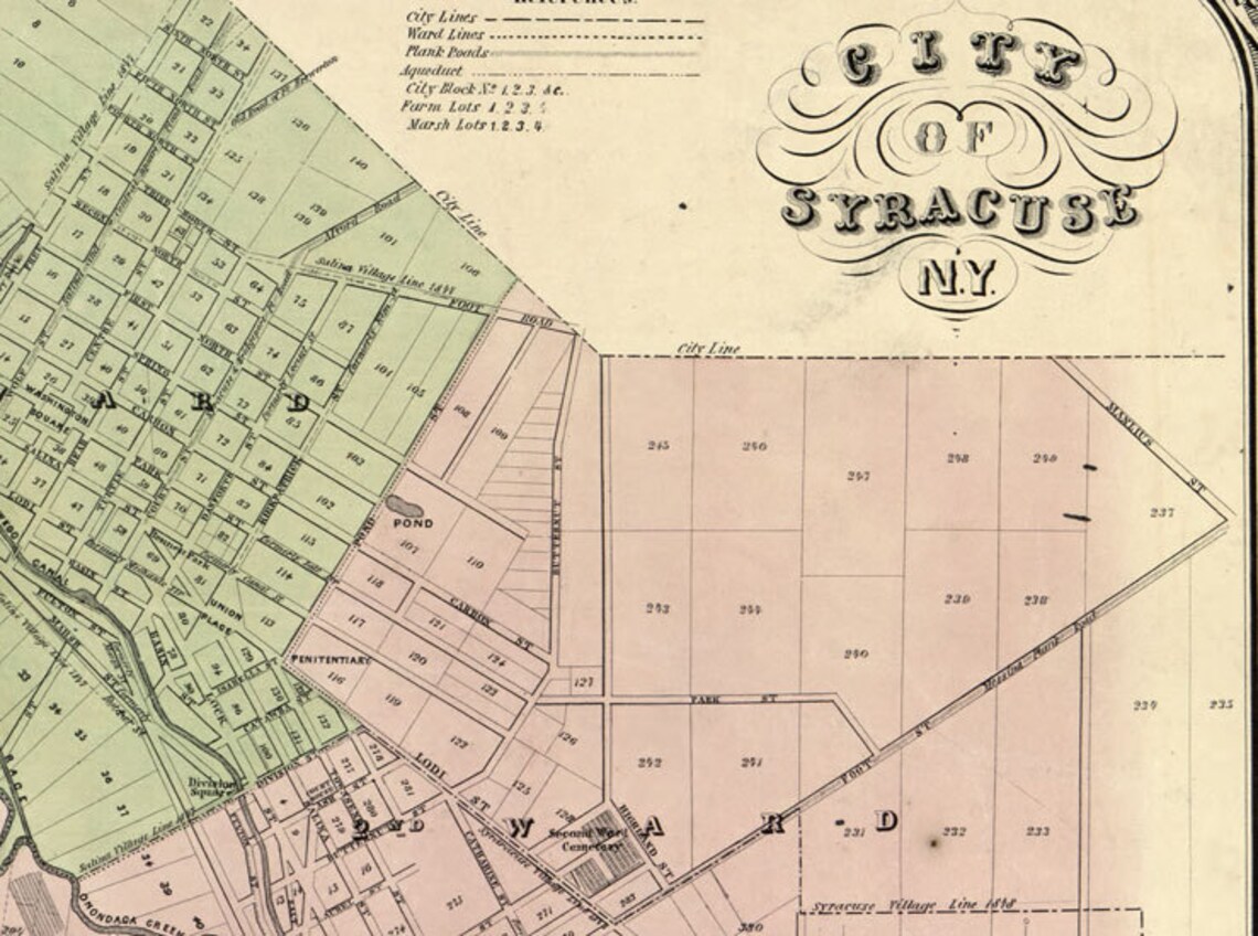 1852 Map of Onondaga County New York from actual surveys | Etsy