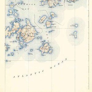 1904 Topo Karte von Swan Island Maine Quad