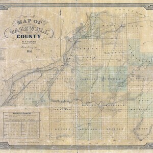 1857-Karte von Tazewell County, Illinois