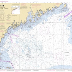2012 Seekarte von Bay of Fundy bis Cape Cod Maine